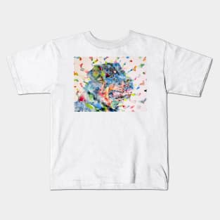 ROTTWEILER watercolor portrait .2 Kids T-Shirt